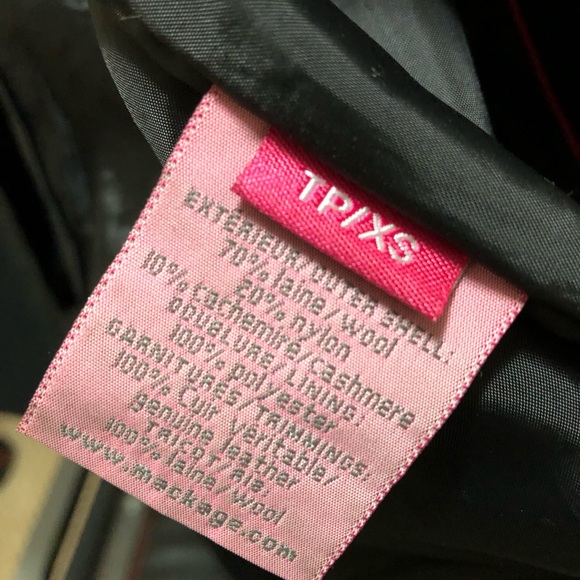 Mackage Wool Coat Jacket. - Picture 5 of 5